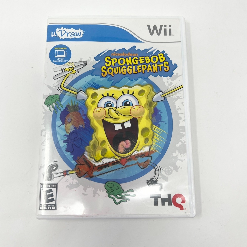 Nintendo Wii SpongeBob SquigglePants THQ uDraw GameTablet Required Video Game E